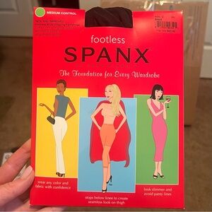 SPANX Black Footless Body Shaping Pantyhose